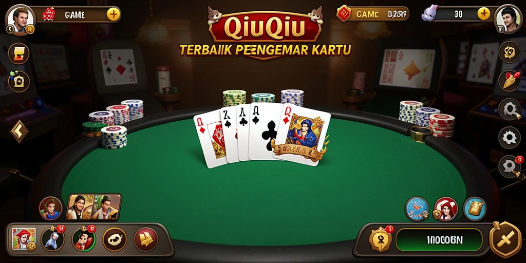 Screenshot gameplay 5RT menunjukkan pemain bersaing dalam QiuQiu.