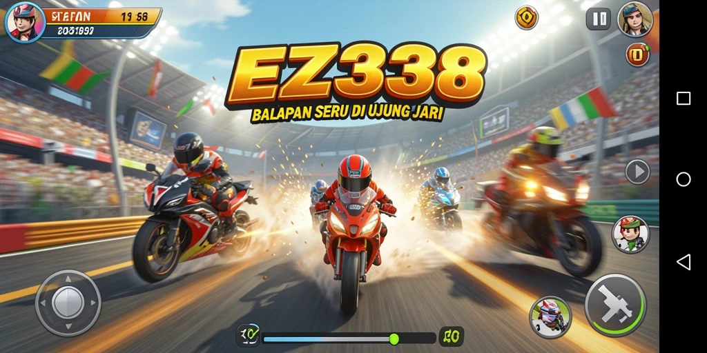 Tampilan gameplay Racing yang mendebarkan dan penuh aksi.