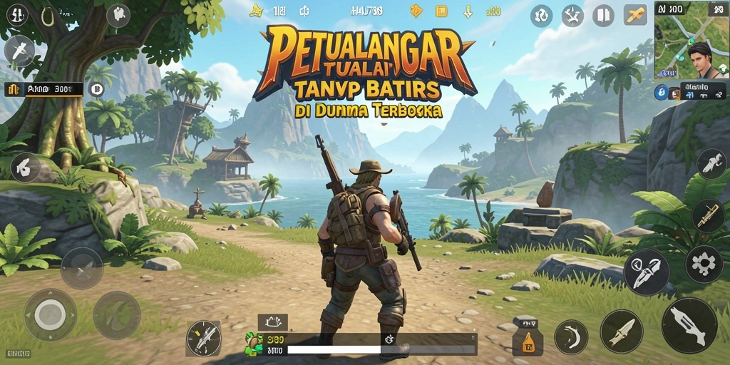 Tangkapan layar HAO788 menampilkan dunia terbuka yang indah dan dinamis.