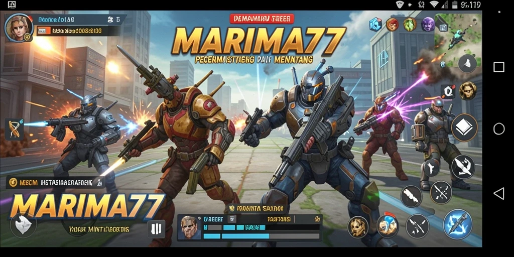Tampilan gameplay MARIMA77 yang menegangkan dan strategis.