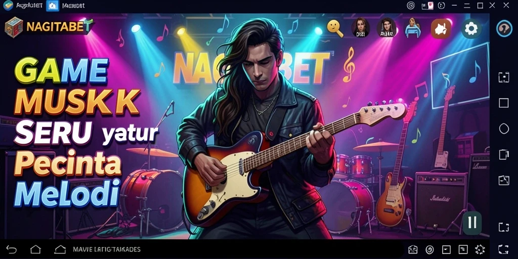 Tampilan gameplay seru dalam aplikasi permainan musik NAGITABET.