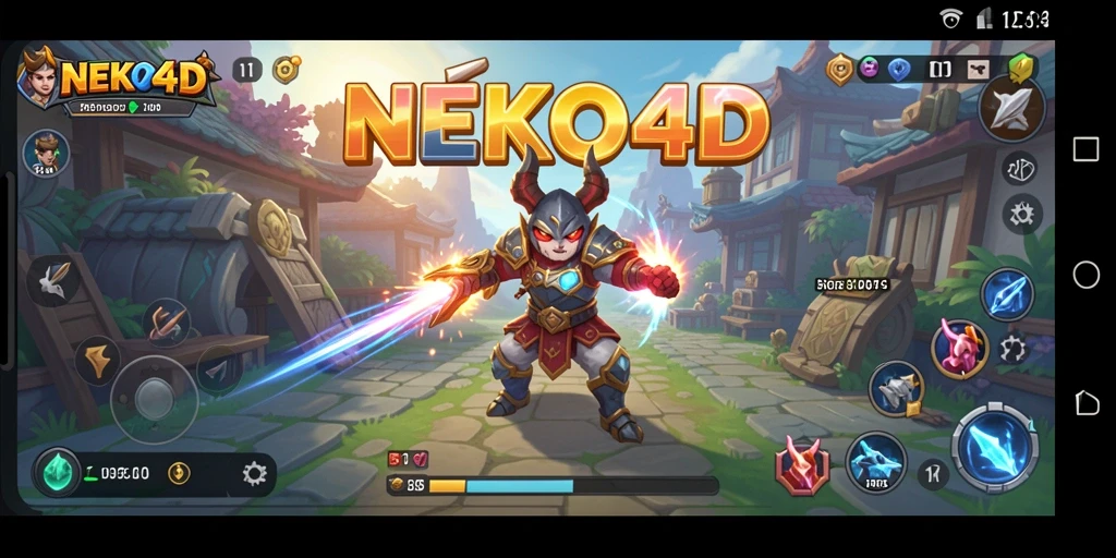 Screenshot gameplay NEKO4D menampilkan pertempuran strategis yang mendebarkan.