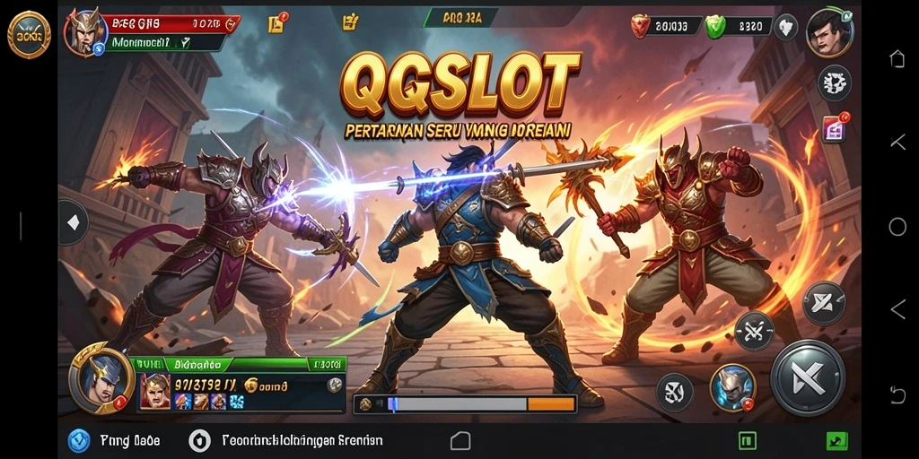 Tangkapan layar menampilkan aksi pertarungan seru dalam QQSLOT.
