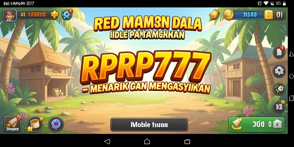 Screenshot utama RPRP777 menampilkan gameplay Idle yang menarik.