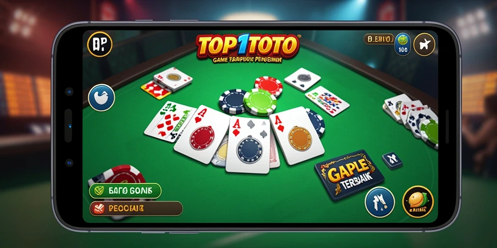 Tampilan gameplay Gaple yang seru dan menantang.